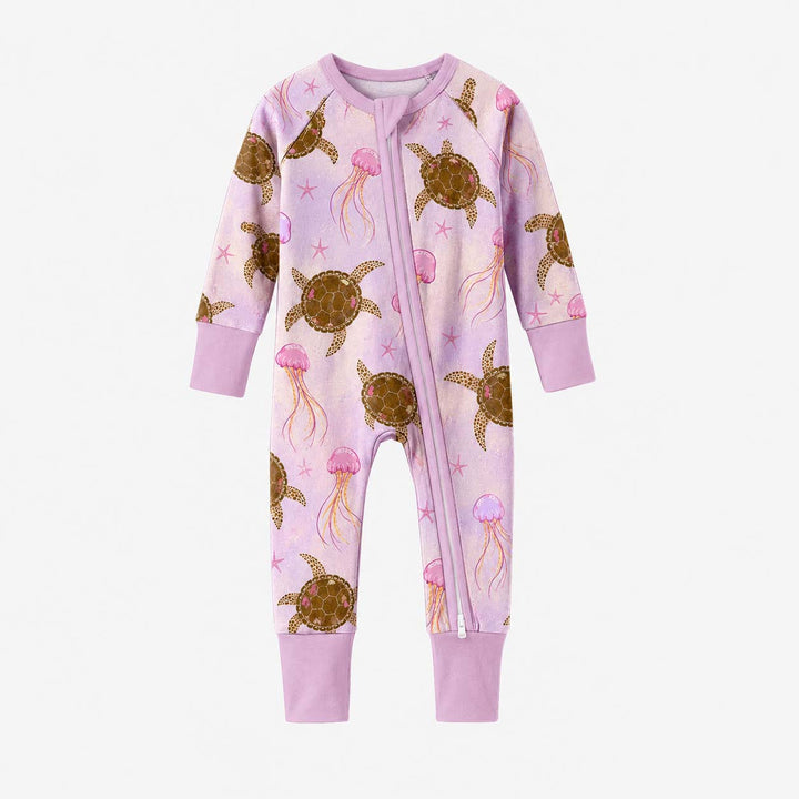 Turtle Jellyfish Pattern Bamboo Convertible Zippy