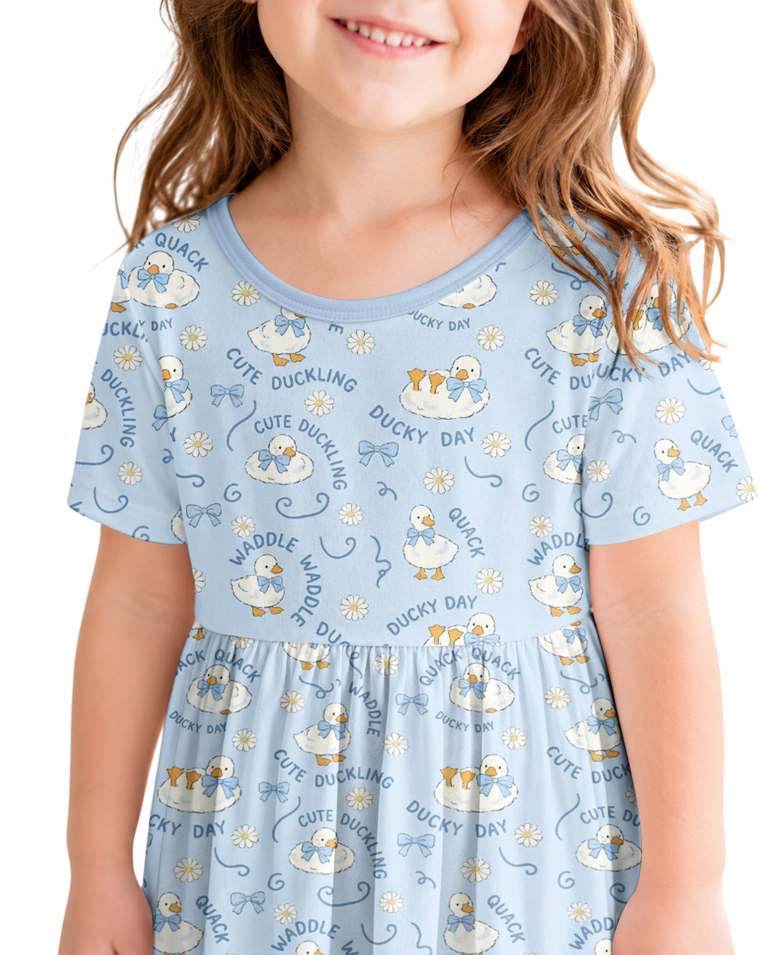 Happy Ducky Day Bamboo Twirl Dress