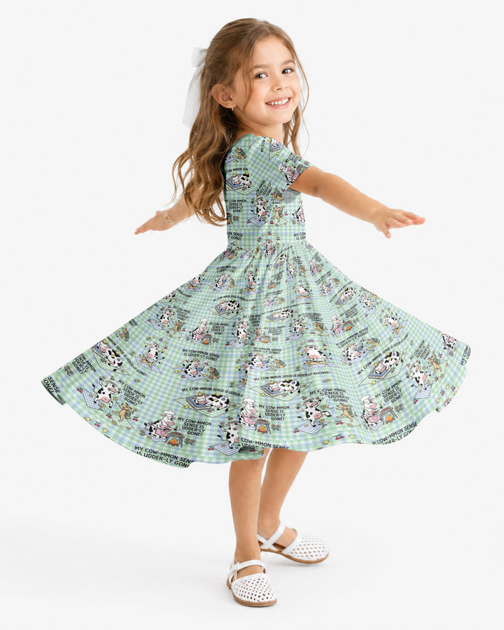 Common Sense Is Udderly Gone Bamboo Twirl Dress