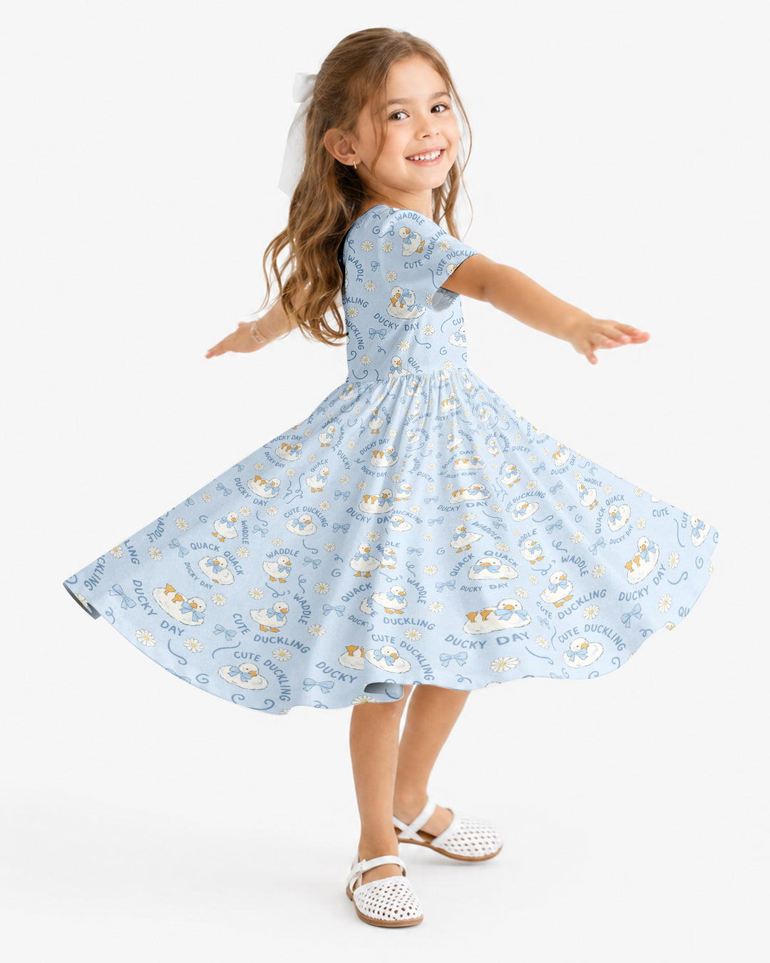 Happy Ducky Day Bamboo Twirl Dress
