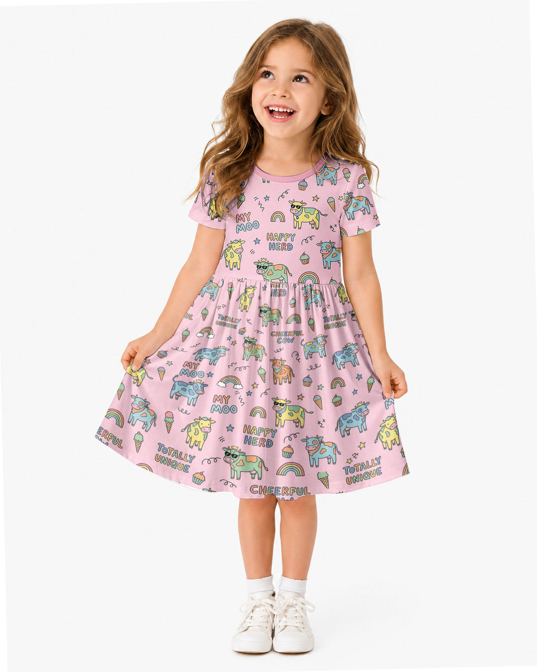 Not Your Ordinary Cow Bamboo Twirl Dress
