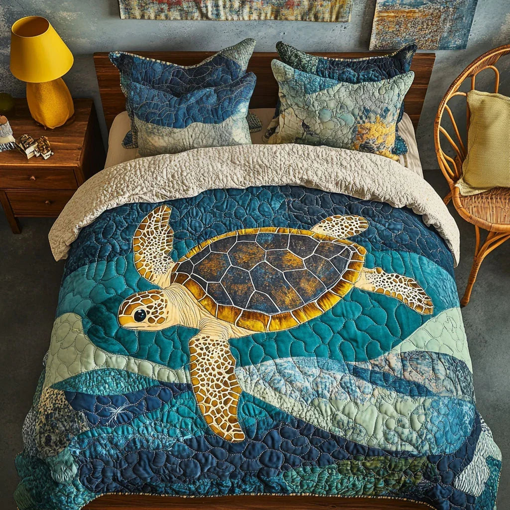 Vibrant Tide Bamboo Quilt Bedding Set