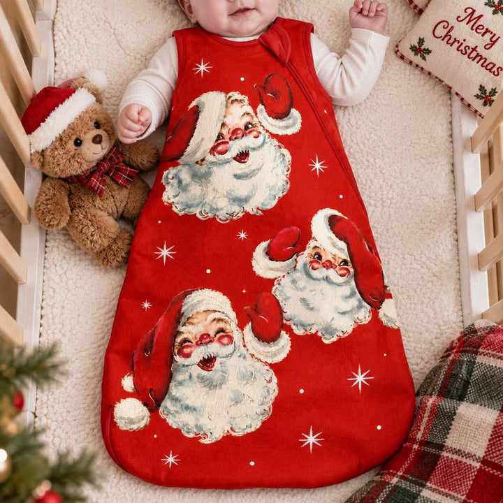 Vintage Jolly Santa Bamboo Sleep Bag