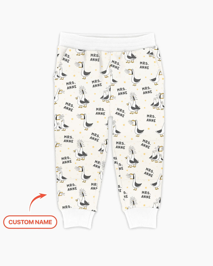 Custom Funny Seagulls Teacher Bamboo Jogger