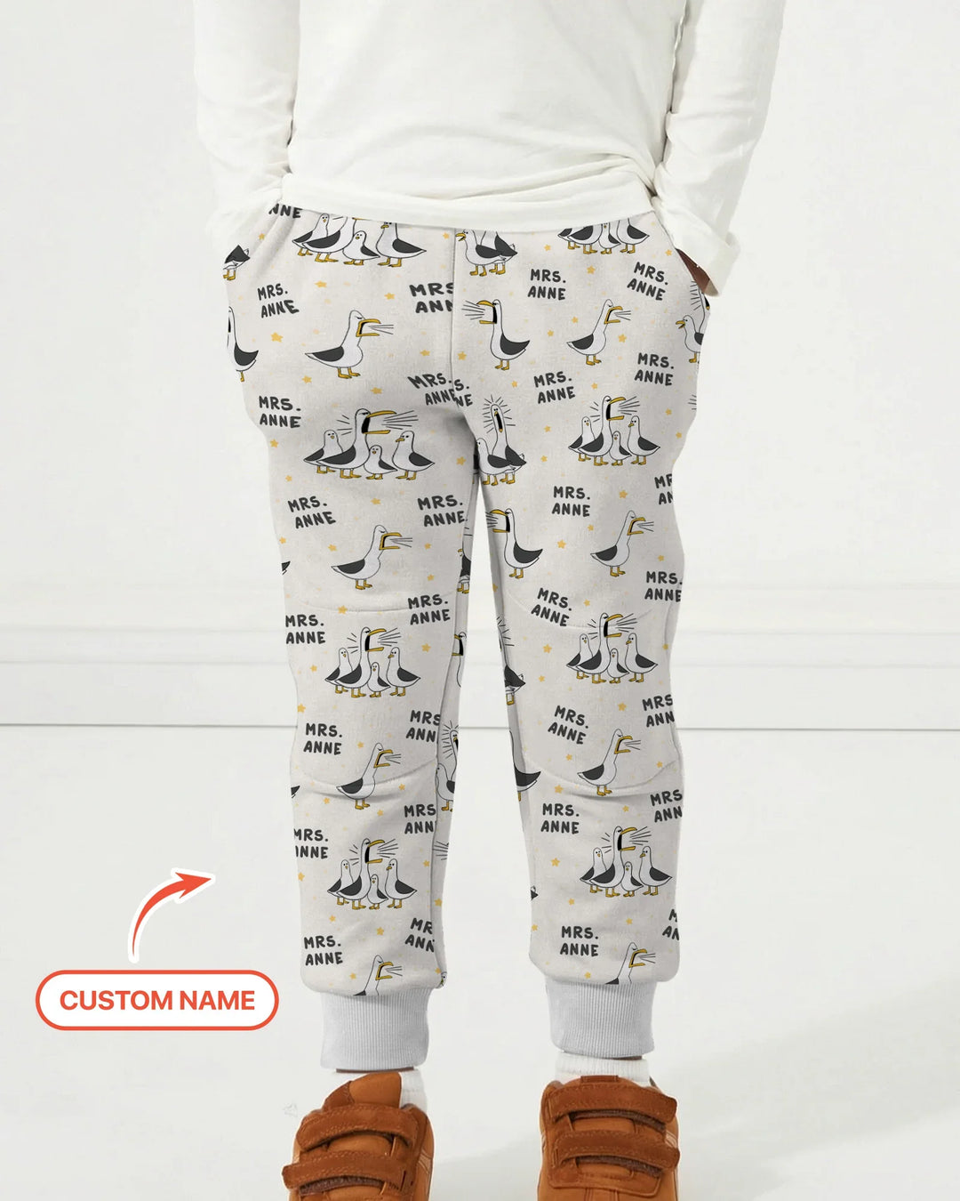 Custom Funny Seagulls Teacher Bamboo Jogger