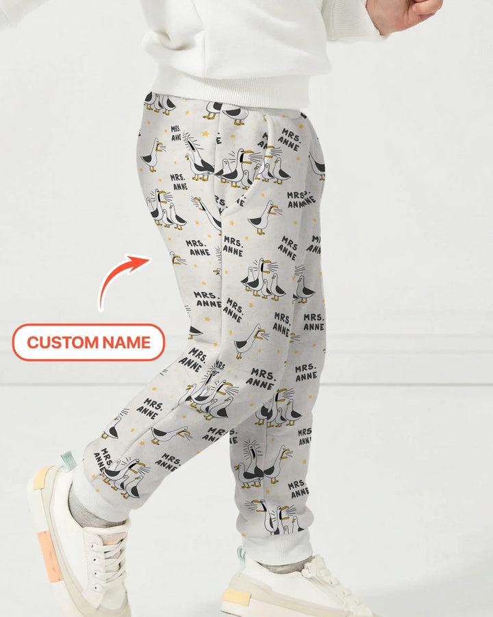 Custom Funny Seagulls Teacher Bamboo Jogger
