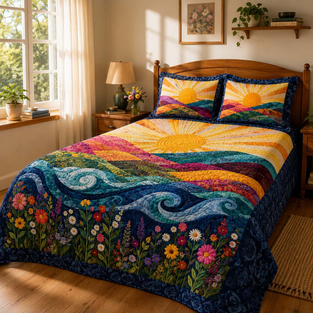 Warm Sunshine Bamboo Quilt Bedding Set