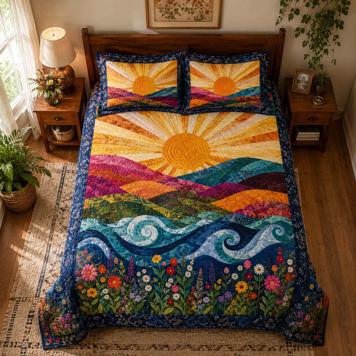 Warm Sunshine Bamboo Quilt Bedding Set