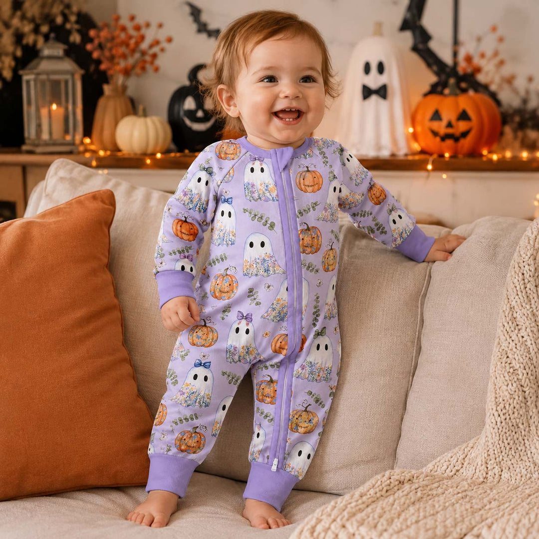 Watercolor Ghost Garden Bamboo Convertible Zippy