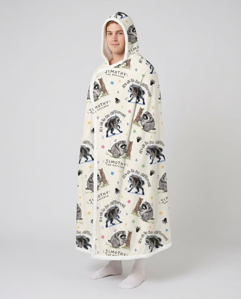 It's Okay to be Jimothy Bamboo Wearable Hooded Blanket