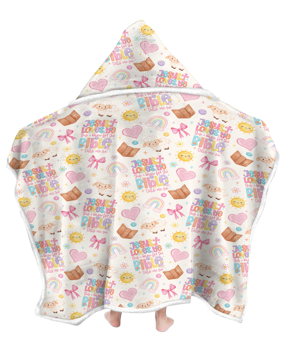 Jesus Loves Me This I Know Bamboo Wearable Hooded Blanket