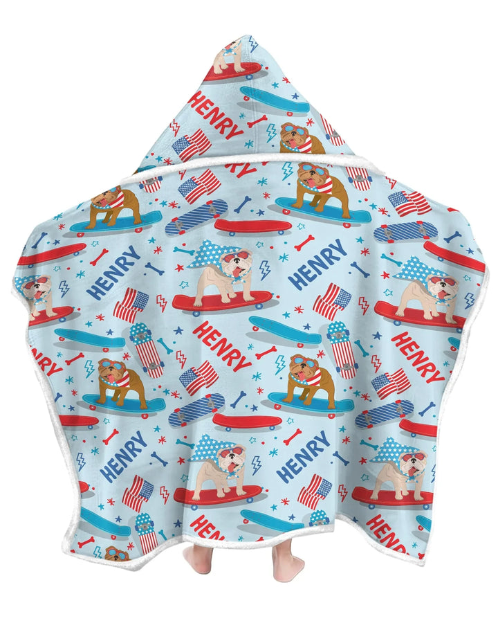 Joyful American Skates Custom Bamboo Wearable Hooded Blanket