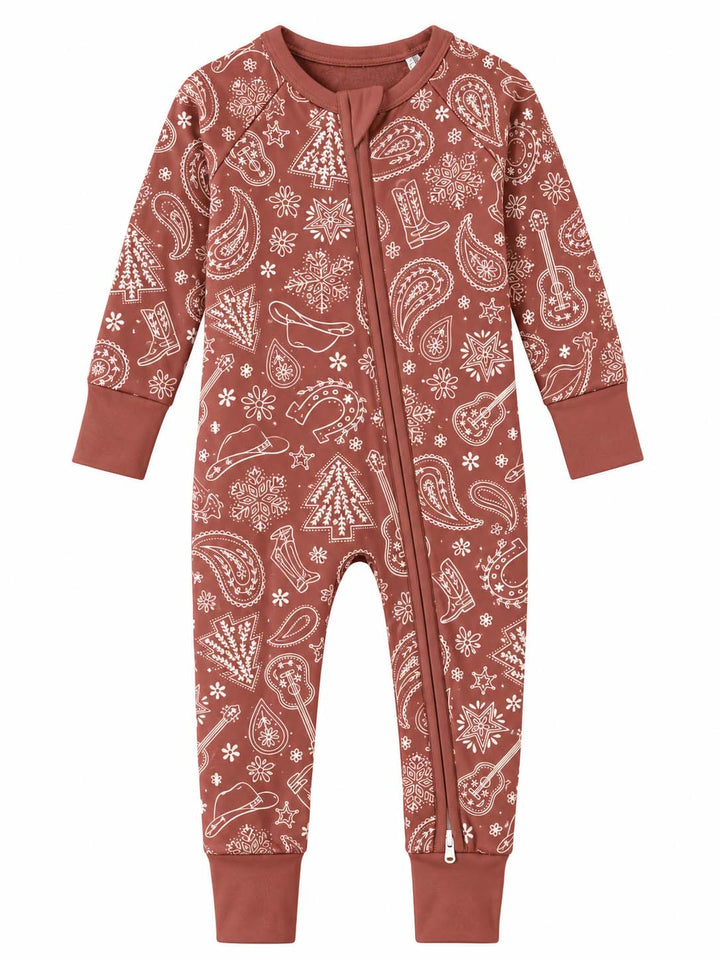 Western Christmas Paisley Bamboo Convertible Zippy