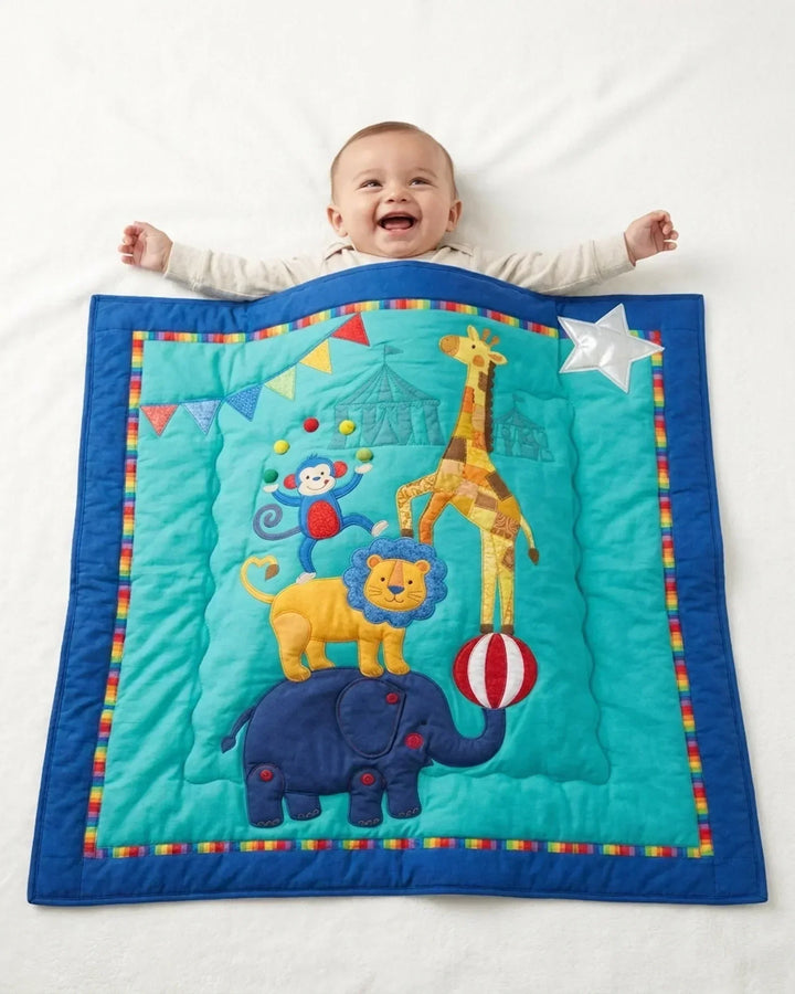 Whimsical Circus Bamboo Quilt Blanket