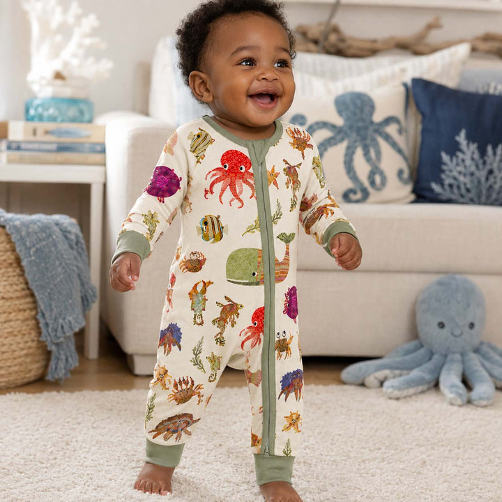 Whimsical Sea Animals Bamboo Convertible Zippy