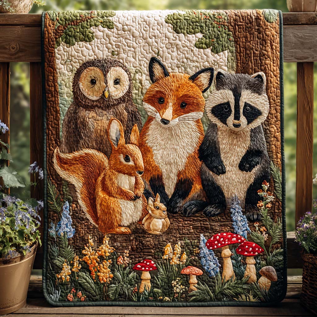 Wild Forest Dreams Bamboo Quilt Blanket