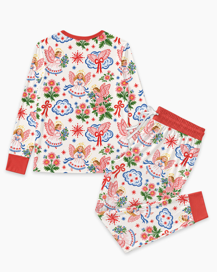 Angel Christmas Bamboo Women Pajama Set