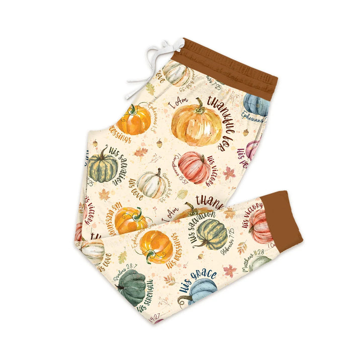 Christian Thanksgiving Custom Women Pajama Set , Christian Thanksgiving Custom Women Pajama Set - Only Pants / S / Chocolate Brown