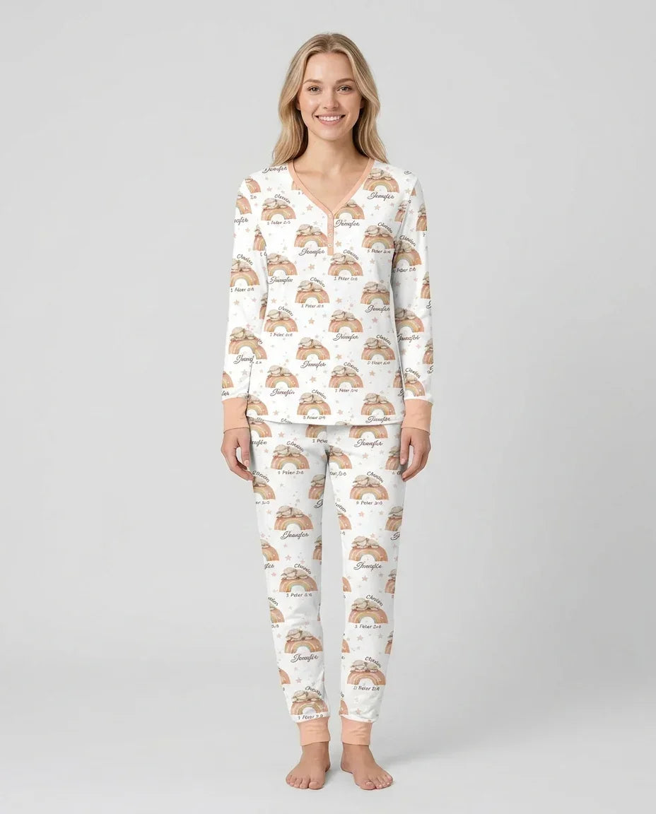 Chosen As His Own Custom Name Bamboo Women Pajama Set