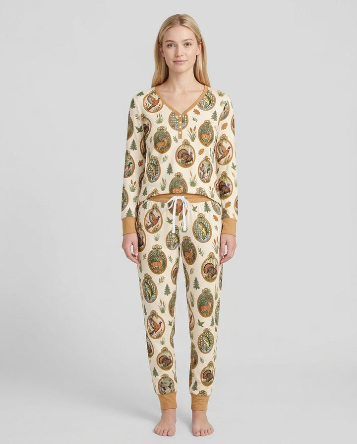 Hunting Season Family Matching Bamboo Women Pajama Set