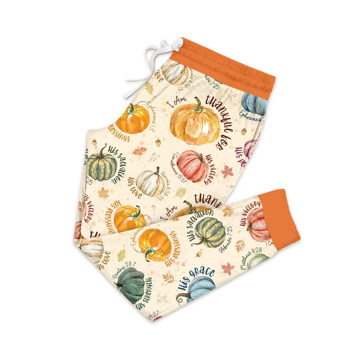 Christian Thanksgiving Custom Women Pajama Set , Christian Thanksgiving Custom Women Pajama Set - Only Pants / S / Vibrant Orange