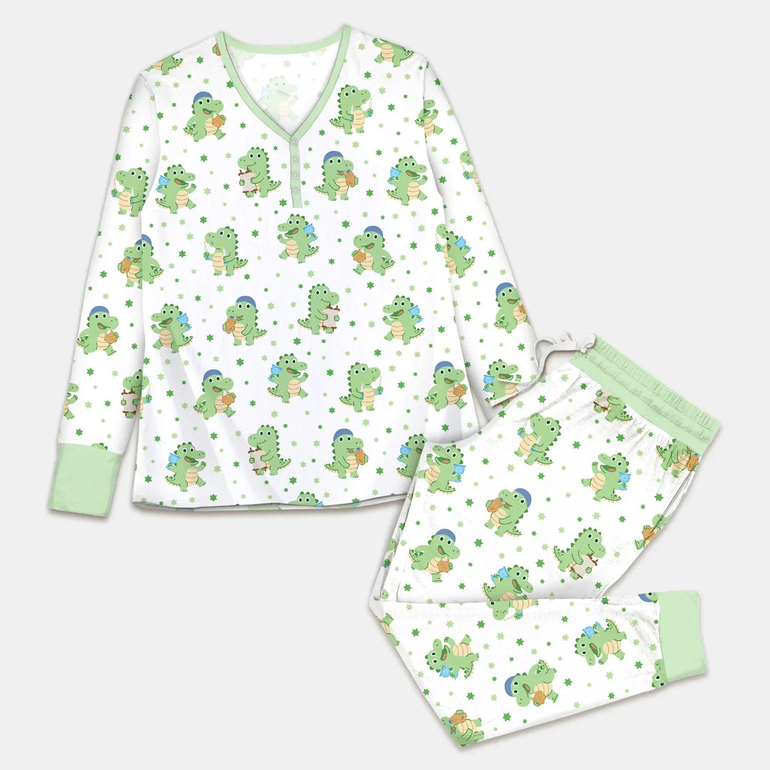 Shabbat Dinosaur Women Pajama Set