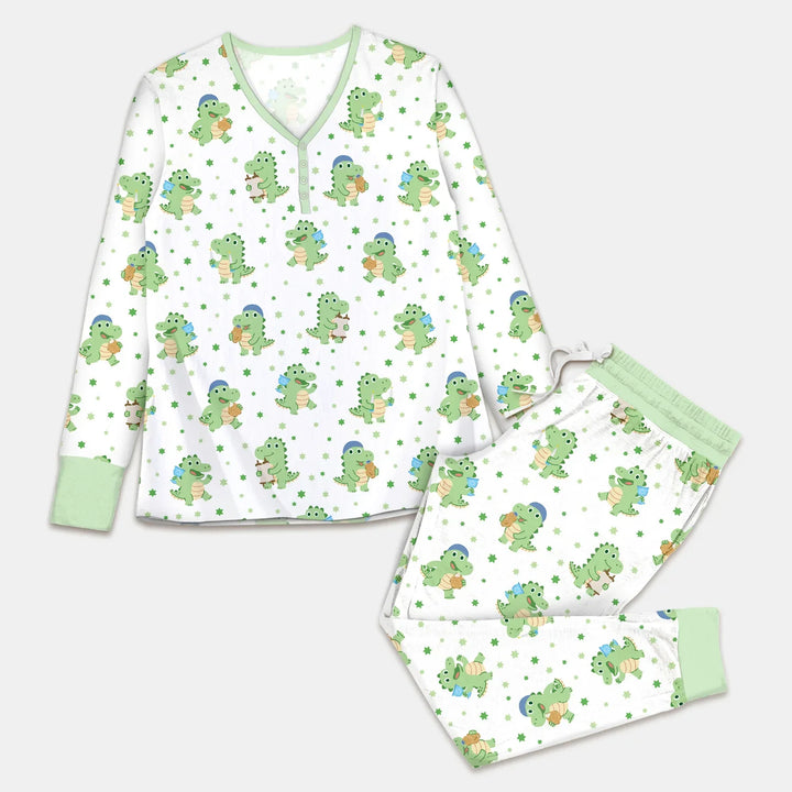 Shabbat Dinosaur Women Pajama Set