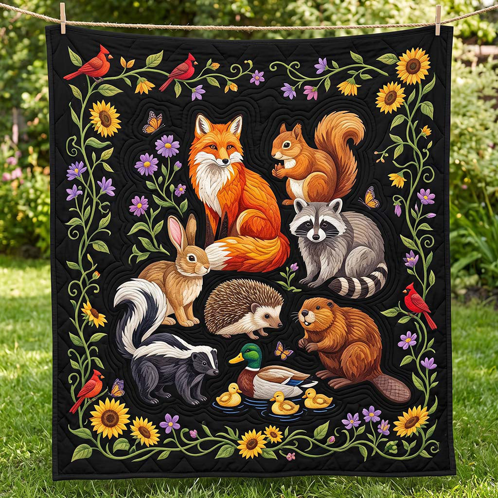 Woodland Friends Forever Bamboo Quilt Blanket