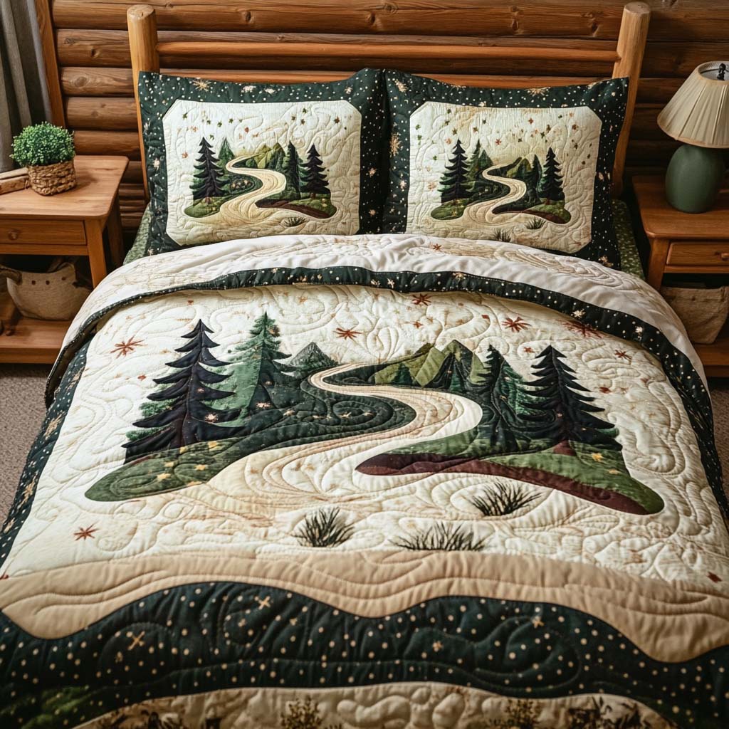 Woodland Morning Glow Bamboo Quilt Bedding Set