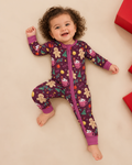 Christmas Ginger Bread Bamboo Convertible Zippered Romper