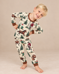 Western Cowboy Santa Christmas Bamboo Two Piece Long Sleeve Pajama Set