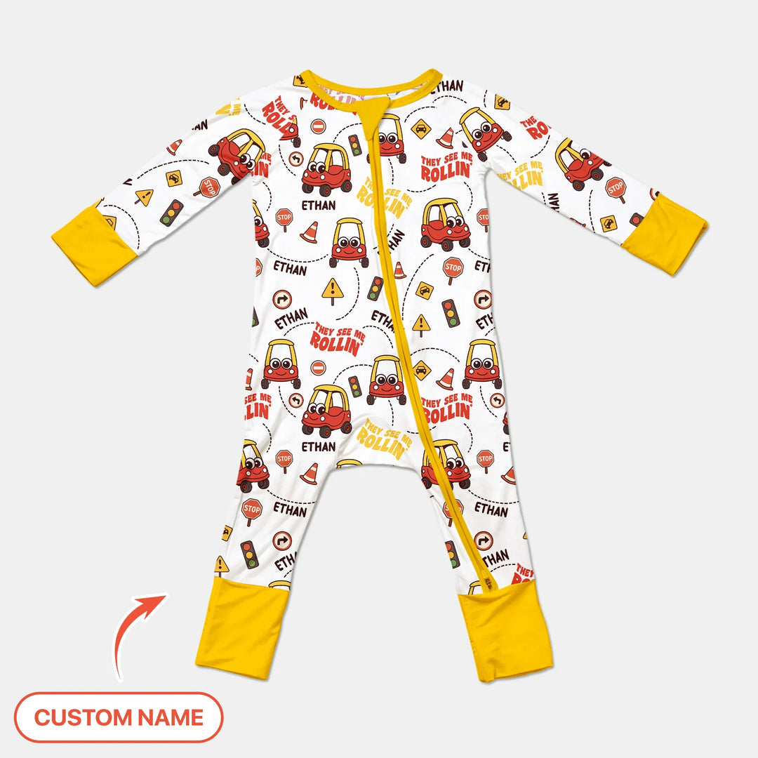 Custom Name They See Me Roliin' Convertible Zippy , Custom Name They See Me Roliin' Convertible Zippy - 0-3M