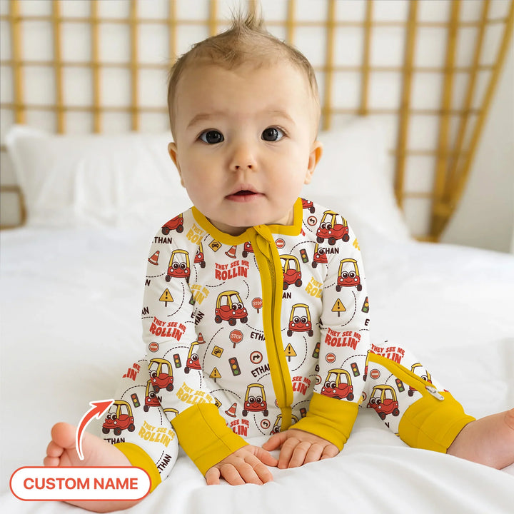 Custom Name They See Me Roliin' Convertible Zippy , Custom Name They See Me Roliin' Convertible Zippy - 0-3M