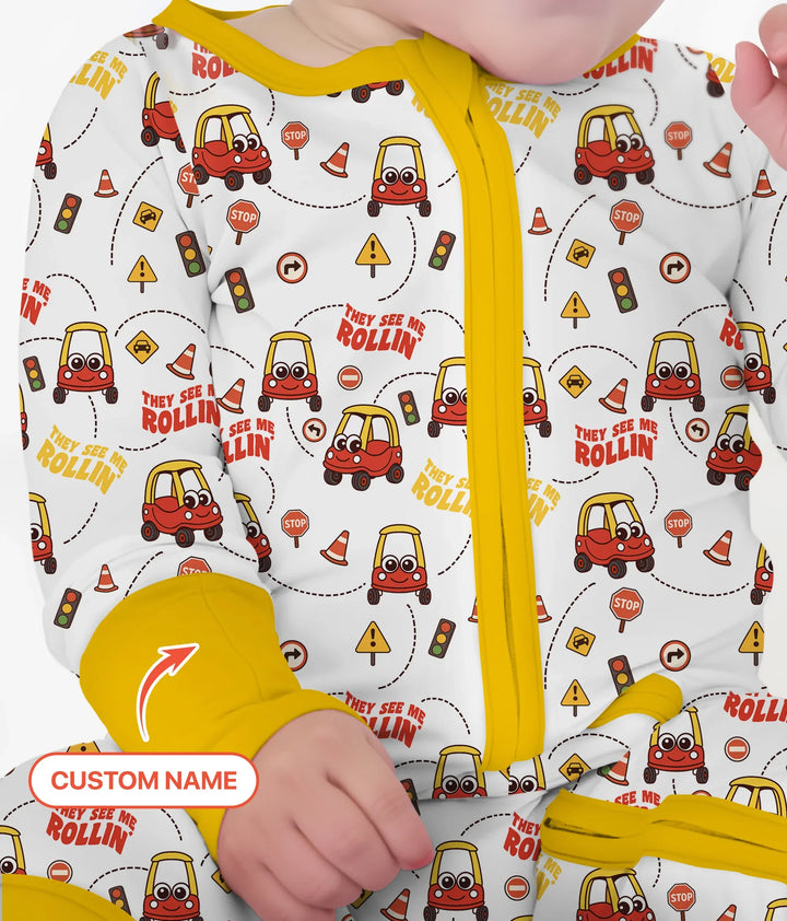 Custom Name They See Me Roliin' Convertible Zippy , Custom Name They See Me Roliin' Convertible Zippy - 0-3M