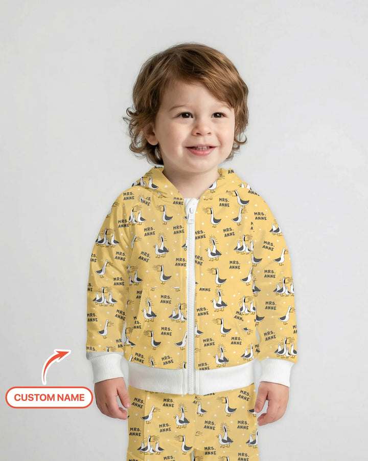 Custom Funny Seagulls Teacher Bamboo Zip Hoodie