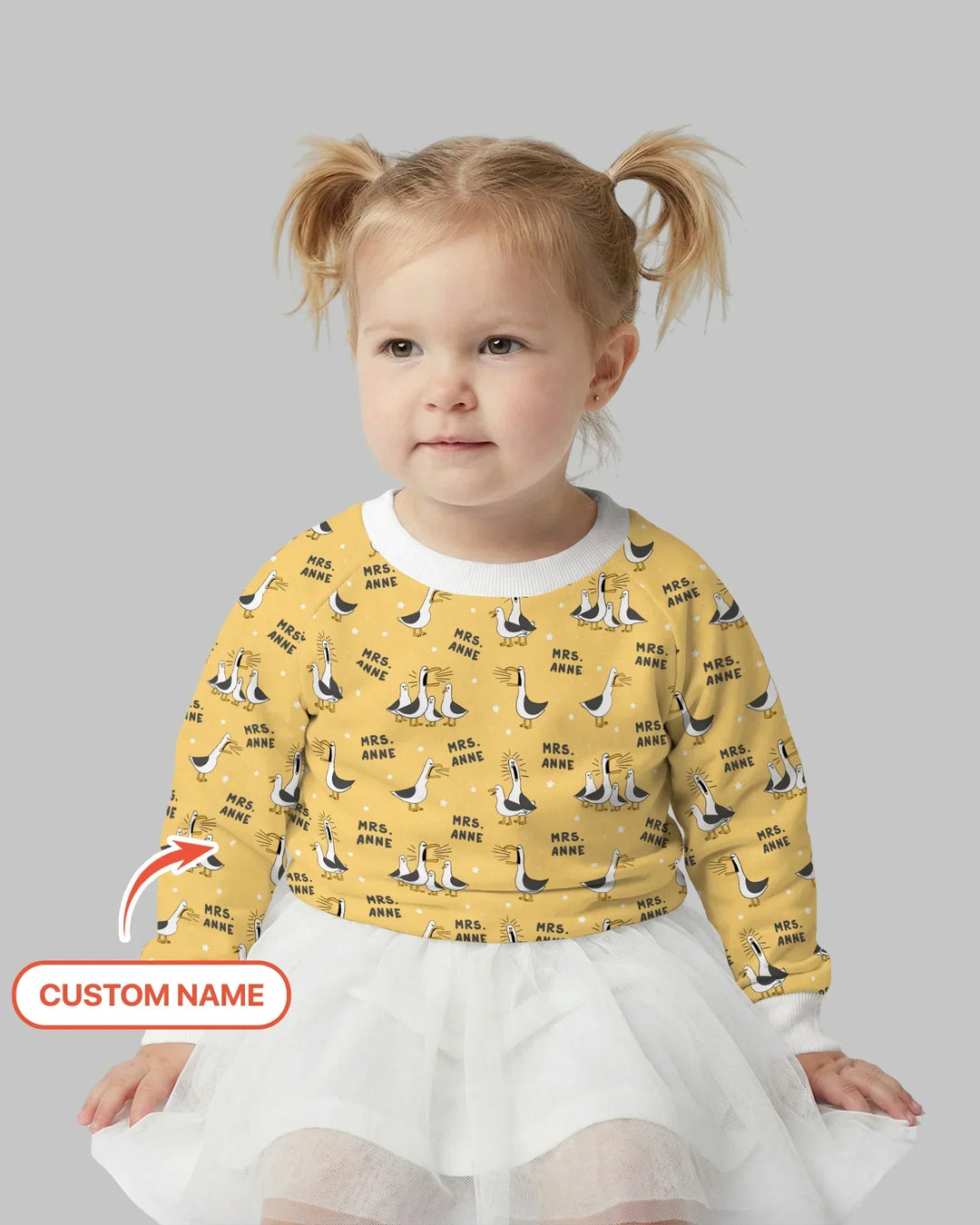 Personalisierter lustiger Möwen-Lehrer-Bambus-Rundhals-Sweatshirt