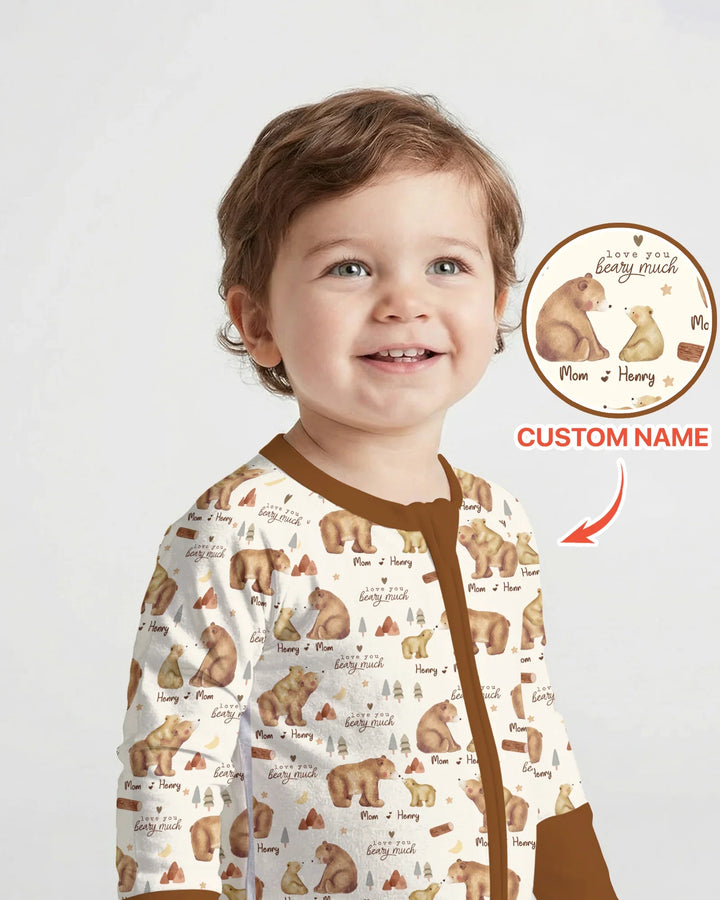 Love You Beary Much Mommy & Me Matching Bamboo Convertible Zippy