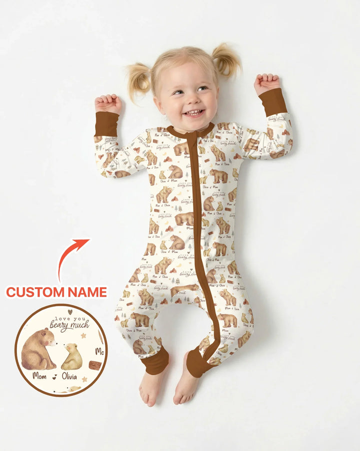 Love You Beary Much Mommy & Me Matching Bamboo Convertible Zippy