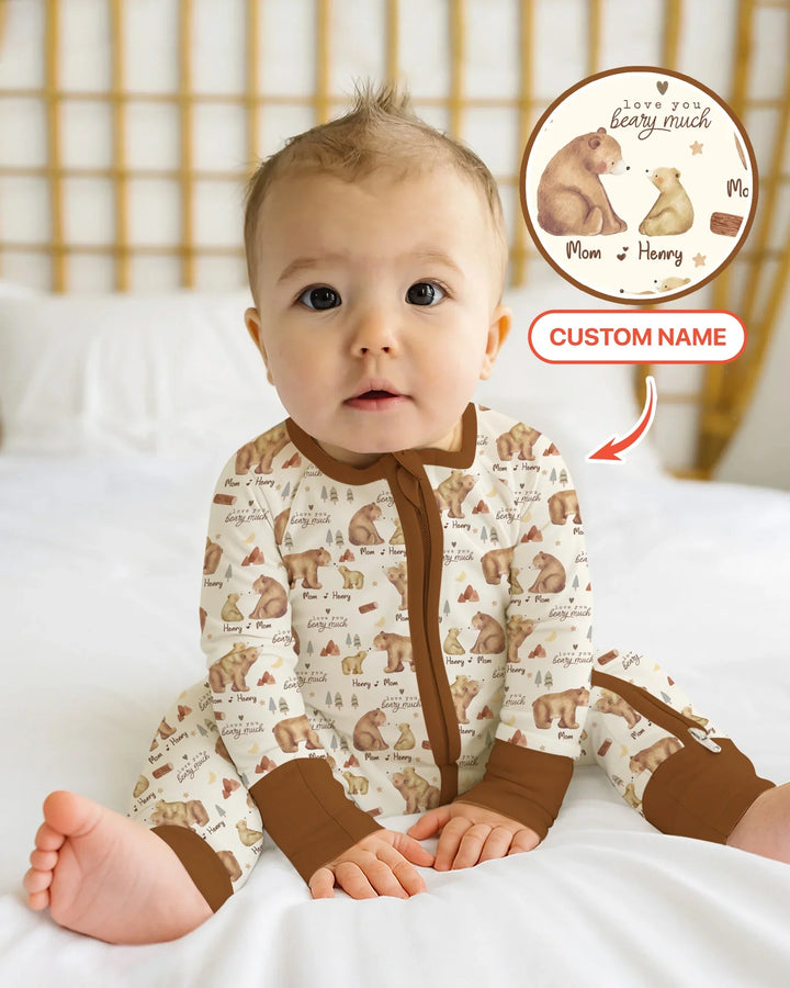 Love You Beary Much Mommy & Me Matching Bamboo Convertible Zippy