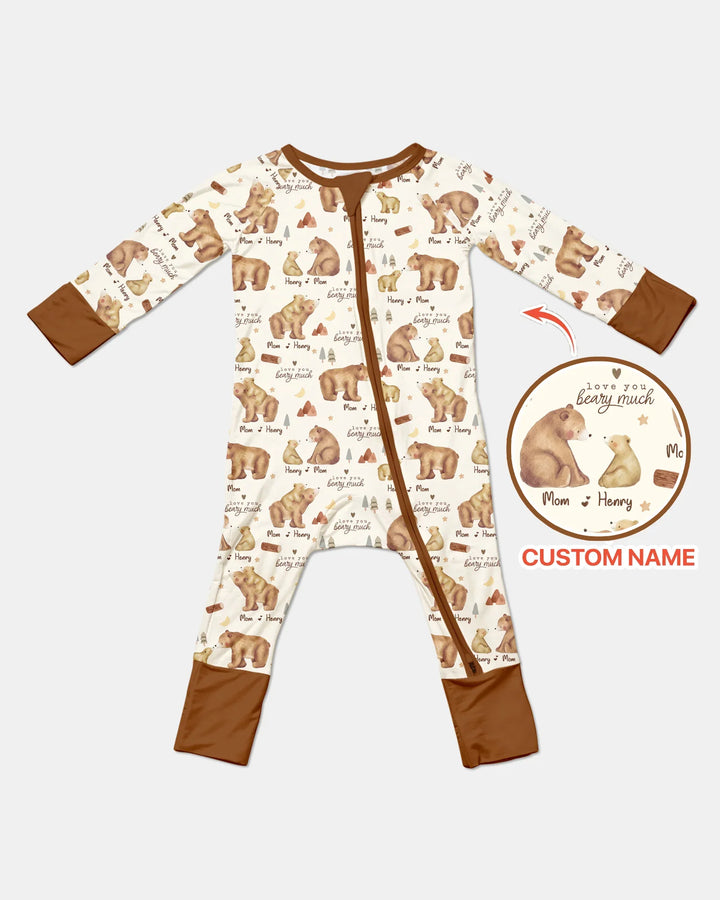 Love You Beary Much Mommy & Me Matching Bamboo Convertible Zippy