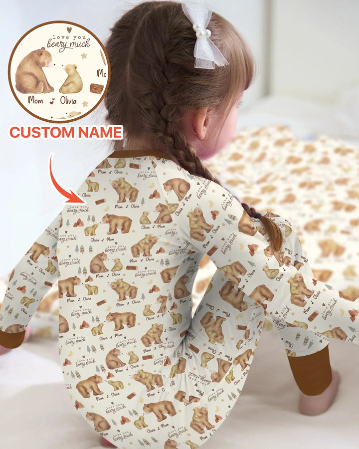 Love You Beary Much Mommy & Me Matching Bamboo Convertible Zippy