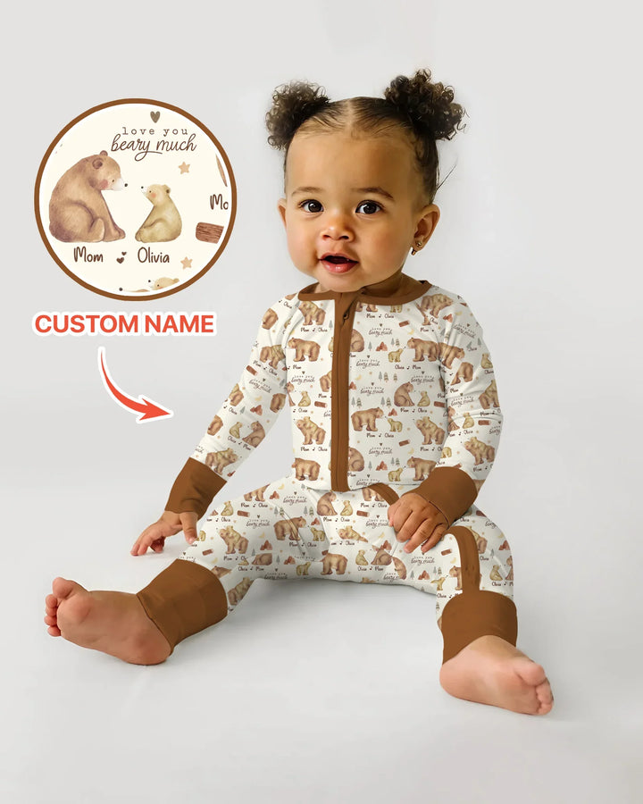 Love You Beary Much Mommy & Me Matching Bamboo Convertible Zippy
