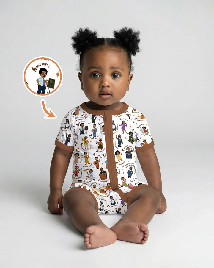 Black Legacy ABCs Family Matching Bamboo Shorty Zippy