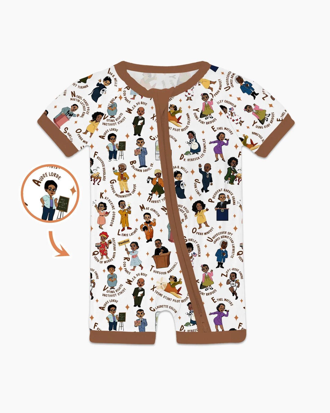 Black Legacy ABCs Family Matching Bamboo Shorty Zippy