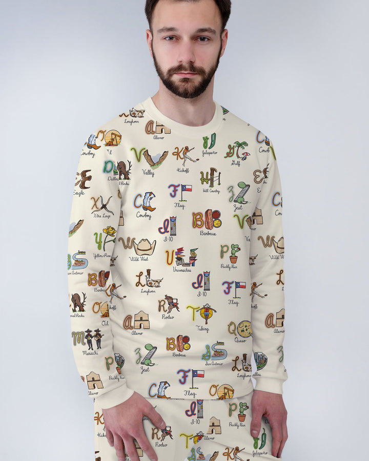 Texas Alphabet Bamboo Men's Pajama Set