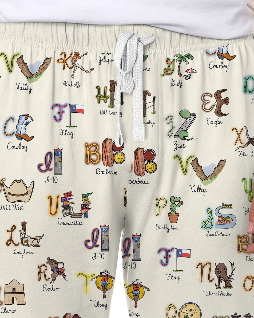 Texas Alphabet Bamboo Men's Pajama Set