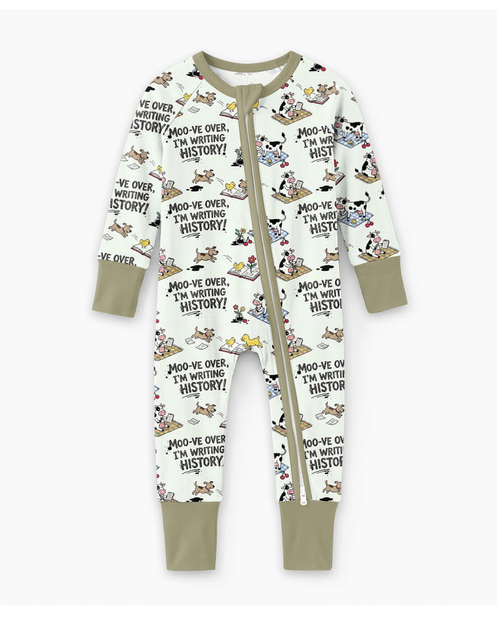 Writing Moo History Bamboo Convertible Zippy