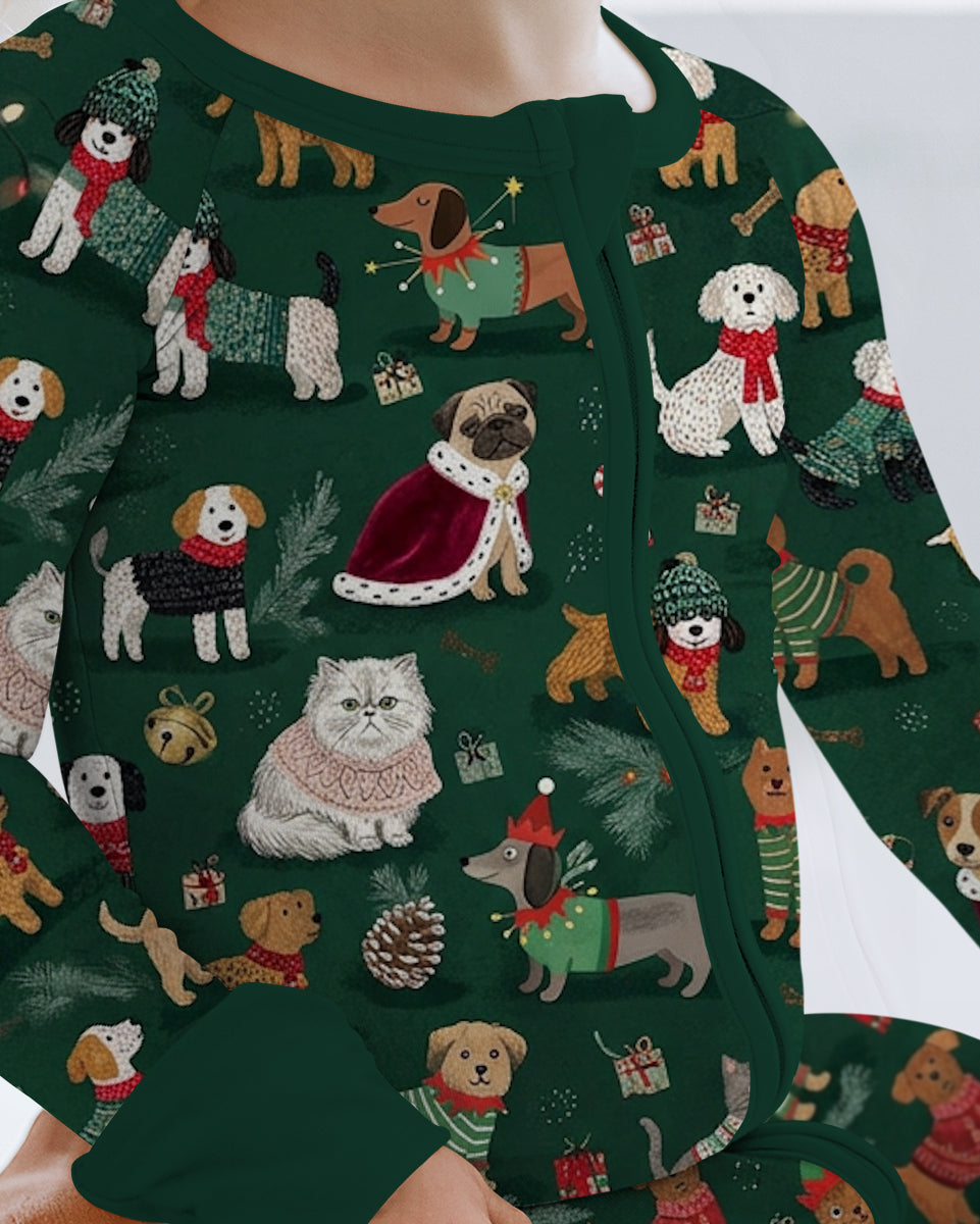 Winter Wonderland Bow Wow Bamboo Convertible Zippy