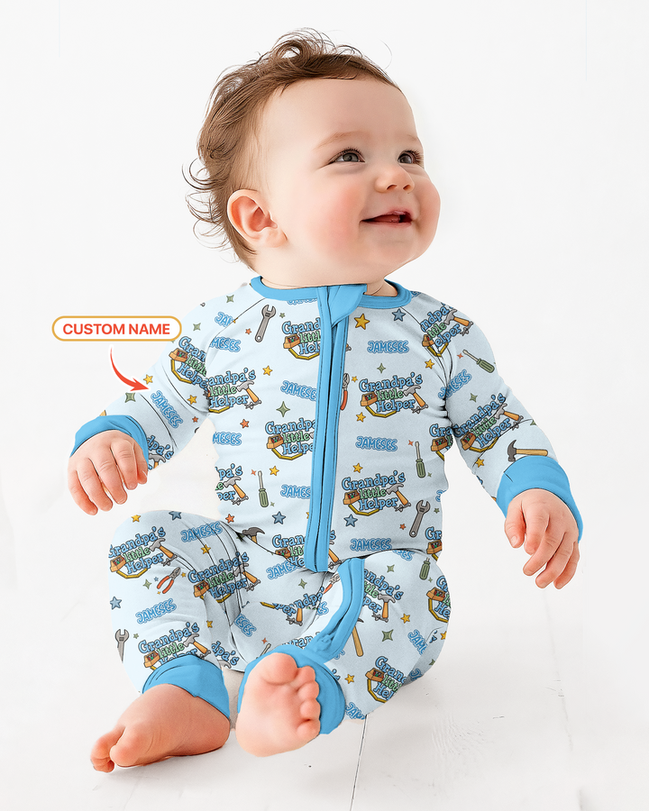 Personalized Grandpa’s Little Helper Bamboo Convertible Zippy