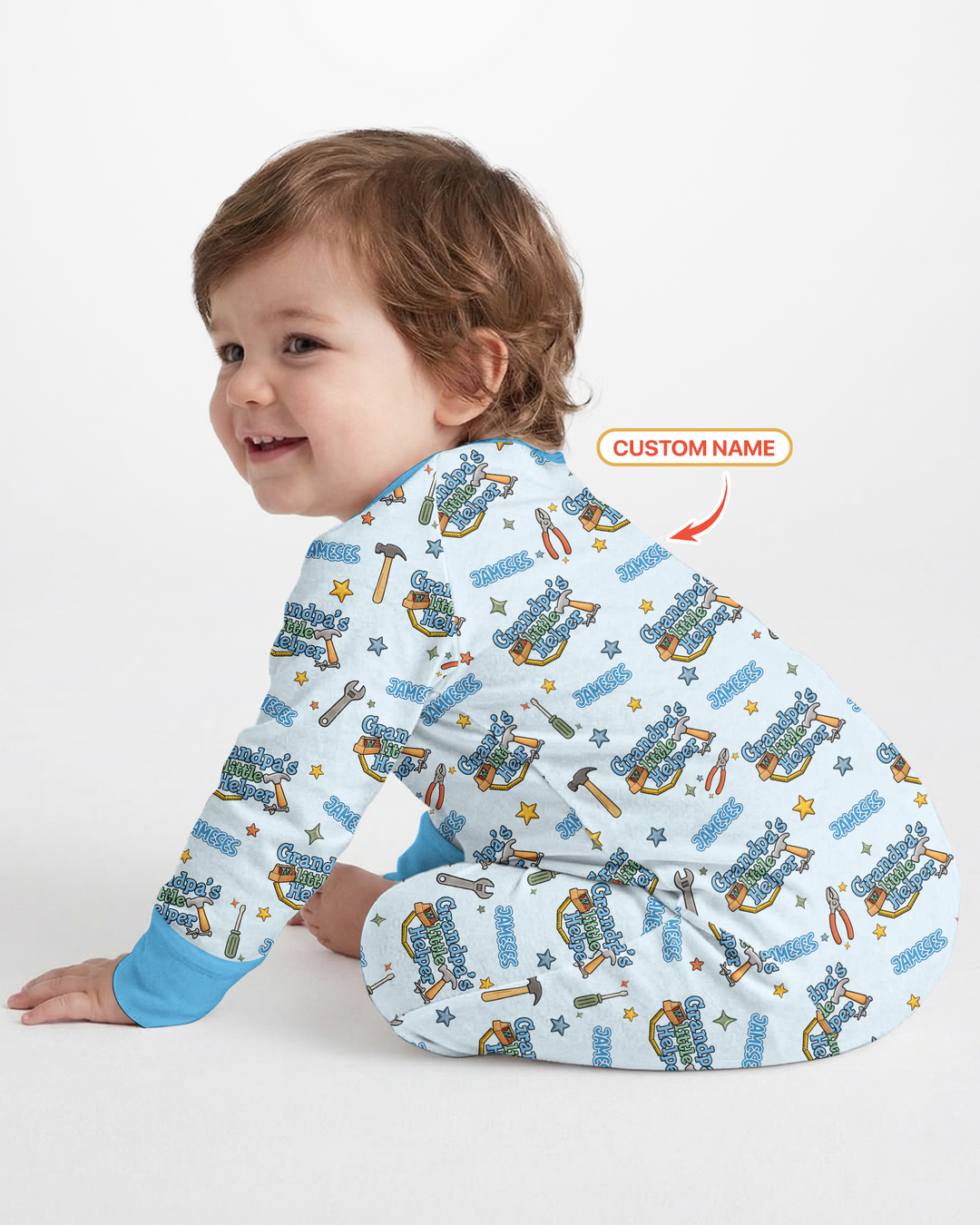 Personalized Grandpa’s Little Helper Bamboo Convertible Zippy